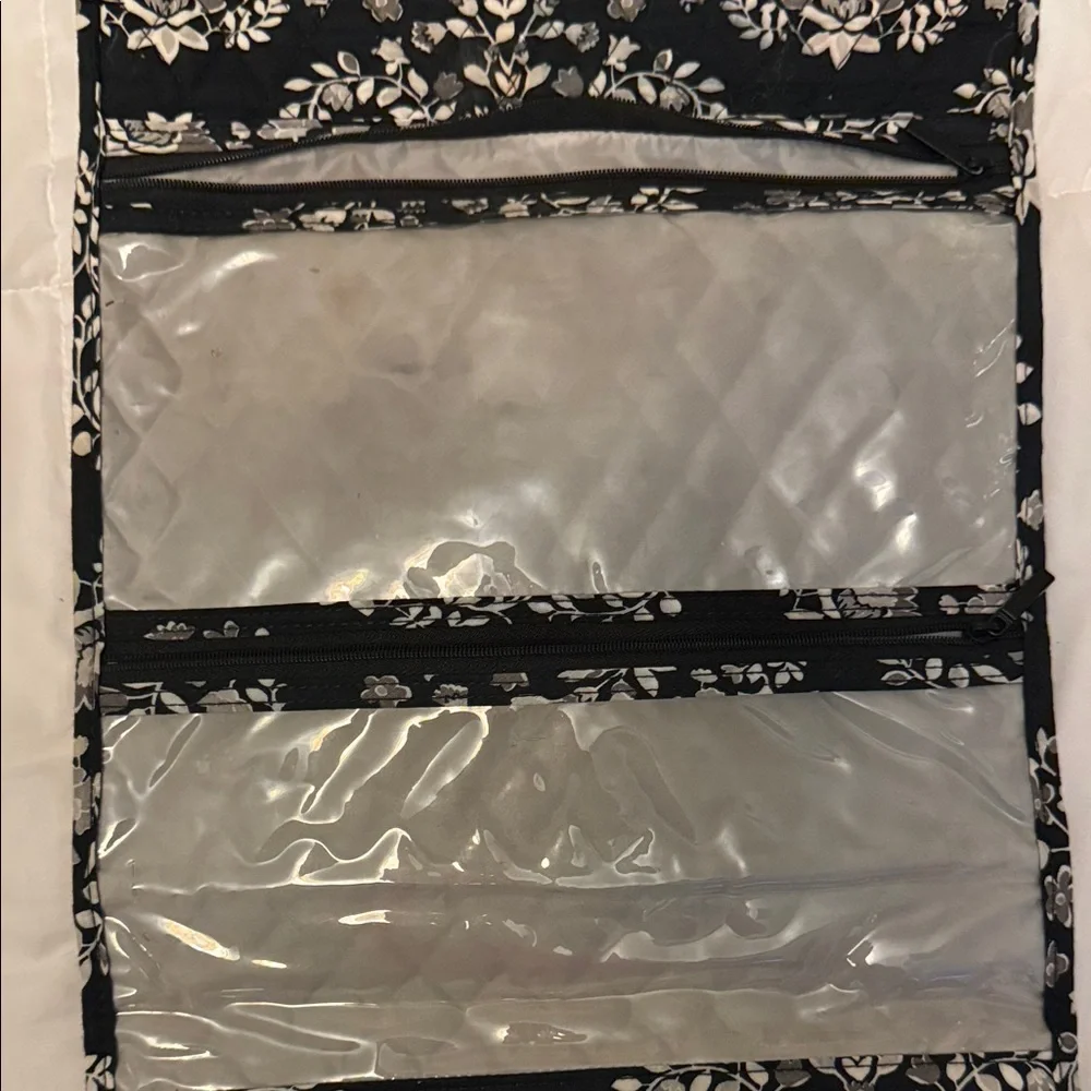 Vera Bradley Chandelier Noir Black and White Floral Travel Bag